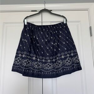 Tommy Hillfiger Women’s Bandana Print Navy and White Skirt Size XL